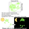 Dimensioni dell'adesivo da parete gatto luminoso e guida all'effetto bagliore - Stile B 10*12cm