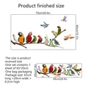 Colorful bird and tree branch self-adhesive wall stickers for home wall decoration - Tropical Birds and Branches / 20*65cm