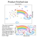 Stickers muraux licorne arc-en-ciel dimensions du produit et spécifications de la mise en page - 30*60cm