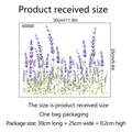 Sticker mural de lavande pour salle de bain, 30x25cm, autocollant floral violet décoratif - Style Floral Lavande (MS339-YW)
