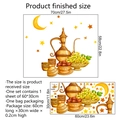 Ramadan moon and stars wall sticker set for home decoration, 70x58cm finished size - 30x60cm