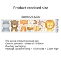 Mise en page détaillée 15x60cm de stickers animaux et étoiles pour décoration de chambre - Style Animal de Dessin Animé (MS1650-YY) / 15*60cm