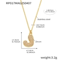 Collier lettre J en acier inoxydable plaqué or 18K avec zircons scintillants - Lettre J / Or