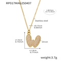 Collier lettre W doré orné de zircons cubiques brillants avec chaîne en acier inoxydable - Lettre W / Or