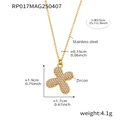 Collier pendentif lettre en zircon avec placage or 18 carats PVD et chaîne réglable - Lettre X / Or