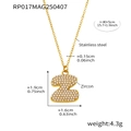 Collier lettre Z en acier inoxydable plaqué or 18K PVD avec oxydes de zirconium - Lettre Z / Or
