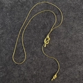 Collar largo minimalista en forma de Y dorado con cadena de serpiente y colgante nudo - Cadena de Serpiente de Doble Nudo Cadena de Suéter / Dorado