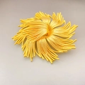 Vintage gold fireworks brooch featuring a dynamic radial twisted wire floral design - Gold Fireworks Brooch