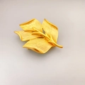Elegante broche de hoja en latón chapado en oro de 18K con acabado mate cepillado - Dorado