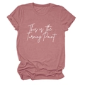Detail of the white This is the Turning Point print on a dusty rose cotton t-shirt - Rose Gold (White Font)