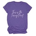 Purple crewneck cotton T-shirt featuring white This is the Turning Point graphic print - Purple (White Font)