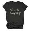 Detail of cuffed sleeves and white text on dark gray charcoal cotton T-shirt - Black Marled (White Font)