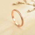 Matter Titanstahlring in Roségold mit feiner Sandstrahloptik und polierter Innenseite - Größe 3 / Roségold