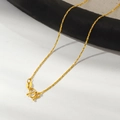 Golden titanium steel twist chain necklace with traditional W-shaped clasp for women - Twist Round Chain / 45cm / Gold