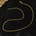 Fine golden wheat chain necklace made of tarnish-free titanium steel with S-hook clasp - Chopin Chain / 45cm / Gold
