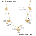 Dettaglio dei ciondoli a forma di balena e tartaruga con dimensioni del prodotto - Collana DIY Zirconia Oro
