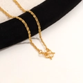 Titanium steel gold-plated S-shaped spiral chain necklace with classic M-clasp - M-buckle Swastika Chain / 45cm / Gold