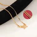 Polished golden stainless steel snake chain necklace with classic S-hook clasp - M-buckle Octagonal Snake Chain / 45cm / Gold