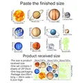 Pegatinas de pared luminosas del sistema solar con planetas y guía de tamaños - 20*30cm (3 Piezas)