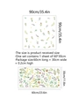 Detailed view of floral wall stickers dimensions and layout with yellow and purple flowers - Fresh Watercolor Floral Style (MS6224-ZY) / 30*60cm*1pcs
