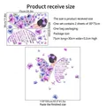 Vinilos decorativos de flores moradas y mariposas para dormitorio de niñas y niños - Estilo Floral de Niña Púrpura (MS8425-NH) / 30*75cm*2 Piezas/Paquete