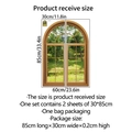3D-Fenster-Landschaftswandaufkleber-Set mit zwei 30x85cm selbstklebenden Folien - 30x85cm