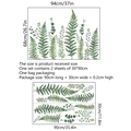 Aquarell Farnblatt Wandtattoo Set für Wohnzimmer Wanddekoration zwei Bögen 30x90cm - Aquarell Botanische Kombination (MS4271-ZC)