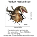 Dettaglio dell'adesivo murale 3D con dinosauro che rompe il muro per il bagno - Stile Spinosaurus (MS4269B)
