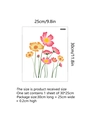 Details zu Blumen Wandtattoo Maße 30x25cm mit rosa Kosmosblüten Motiven für Dekoration - Rosa und Orange Kosmos Floral Stil