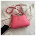 Elegant hot pink shoulder bag for women with golden hardware and stylish knotted handle - Pink