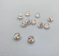 Rose gold metal and clear silicone hamburger earring backs safety clutch set of 11 - Rose Gold