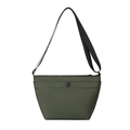 Bolso cubo minimalista en tela oxford verde oliva con correa negra ajustable - Verde Militar