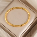 Bracciale minimalista in acciaio inossidabile dorato con maglia a serpente testurizzata - Stile Patchwork Segmentato (SZ74) / Oro