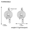 Silver bow hat drop earrings in titanium steel with thick chain detail for women - Silver Straw Hat Tassel Earrings (F549)