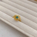 Kreativer verstellbarer goldener Vogelnest-Ring mit Türkisperlen und Natur-Thema - Blauer Türkis-Stil