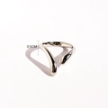 Anello a goccia d'argento minimalista con elegante design a V da 0,5 cm - Aperto Regolabile / Argento