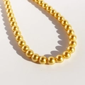 Variante della collana di perle dorate con perle tonde a finitura lucida - Collana a Sfere 10mm