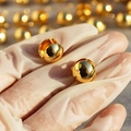Polished gold hollow sphere leverback earrings with a sleek minimalist mirror finish - Gold