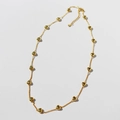 Elegante goldene 3D-Herz-Halskette mit hochglanzpolierter Gliederkette für Damen - Gold