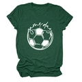 Close-up of a dark green crew neck T-shirt featuring a white game day football print - S / Retro Green (White Font)