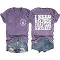 Front and back view of a purple V-neck t-shirt and distressed denim shorts set - S / Purple (White Print)