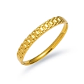 Bracciale minimalista in acciaio inossidabile dorato con trama a griglia industriale - Stile Tessitura a Cingolo (TT0763) / Oro