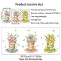 Size guide for floral butterfly wall stickers with 3 sheets of 30x45cm for kitchen decor - 30*45cm*3PCS(MS8403-NH)