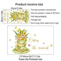 Tabella taglie dettagliata per adesivi murali floreali colorati con foglio da 30x55cm - Stile Set di Tazzine Floreali (30*55cm)