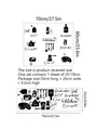 Creative kitchen wall decals size chart showing layout 25x70cm and finished size 70x60cm - 25*70cm*1PCS