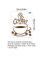 Dettaglio dell'adesivo da parete con tazza di caffè e scritta Coffee artistica - Stile Caffè Standard (MS6211-ZY)