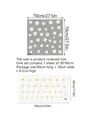 Size chart for white flower wall stickers showing layout dimensions and sheet details - 30*60cm*1pcs