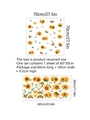 Detailed size guide for sunflower wall stickers showing 60x30cm sheet and layout - 30*60cm (MS6221-ZY)