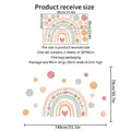 Tableau des tailles d'autocollants muraux arc-en-ciel avec dimensions et mise en page - 30*90cm*2pcs