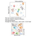 Pegatinas de pared de conejo y globos para dormitorio infantil, set de 2 láminas de PVC - 30x60cmx2 Hojas
